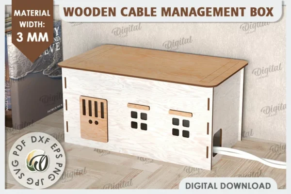 Caja De Madera Para Guardar Cables 5 Creativo Digital