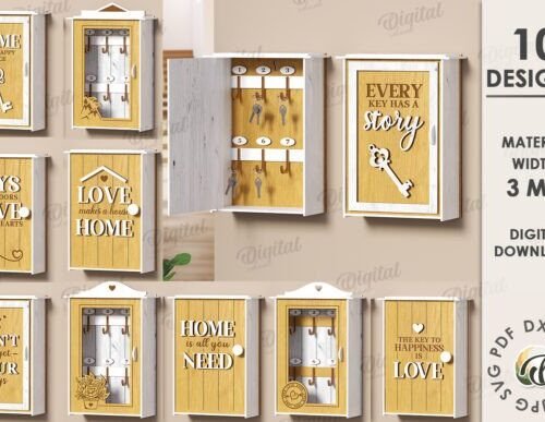 Caja Organizadora De Llaves Creativo Digital