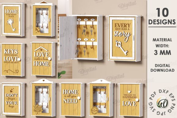 Caja Organizadora De Llaves Creativo Digital