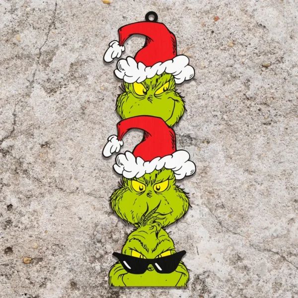 Signo De Puerta De Dibujos Animados De Navidad Grinch Creativo Digital