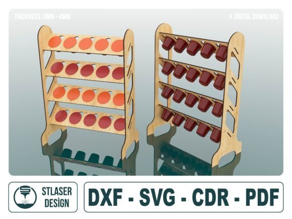 Soporte Para Capsulas De Cafe Con 20 Ranuras Creativo Digital
