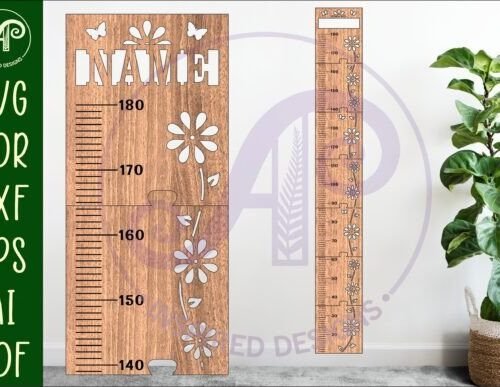 tabla-de-altura-para-ninos-con-diseno-de-flores-de-vid-en-unidades-metricas-creativo-digital Tabla De Altura Para Ninos Con Diseno De Flores De Vid En Unidades Metricas Creativo Digital