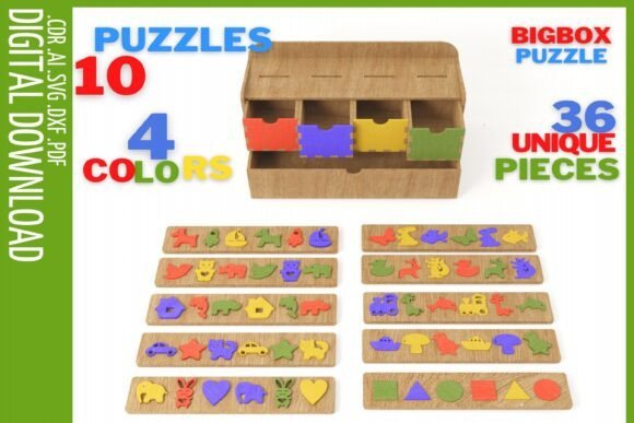 Caja Con Rompecabezas Para Bebe Creativo Digital