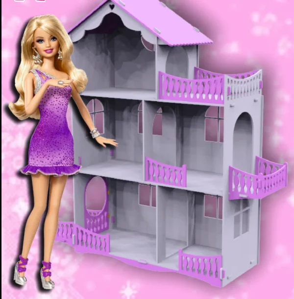 Casa Barbie Con Balcon Creativo Digital