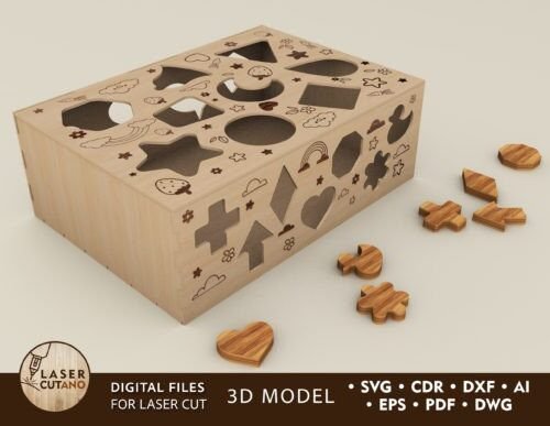 Clasificador Rompecabezas Juguetes Montessori Creativo Digital