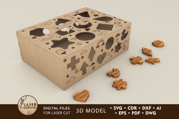 Clasificador Rompecabezas Juguetes Montessori Creativo Digital