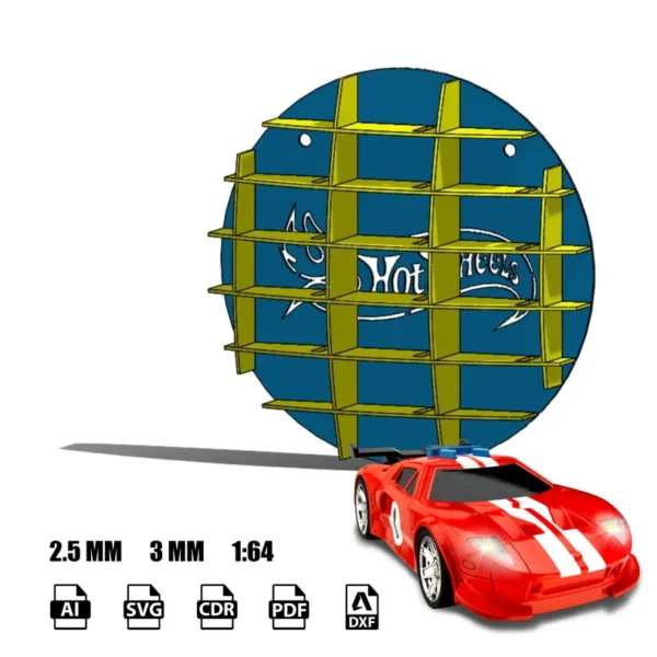 Repisa Exhibidor Hotwheels Esferica Creativo Digital