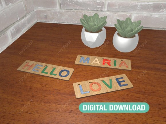 Rompecabezas Con Nombre Personalizado Creativo Digital