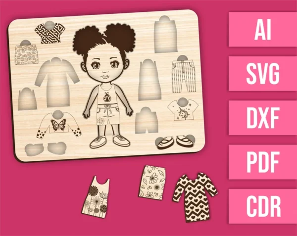 Rompecabezas De Vestir Nino Nina Creativo Digital