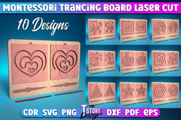 Tablero De Trazado Montessori 2 Creativo Digital