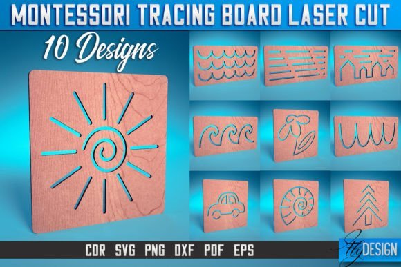 Tablero De Trazado Montessori 4 Creativo Digital