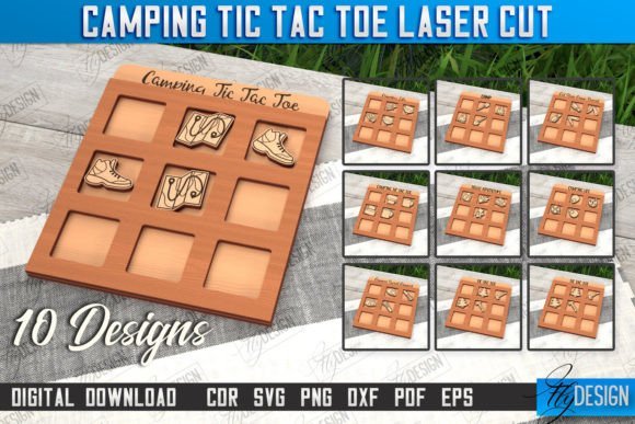 Camping Tic Tac Toe Creativo Digital