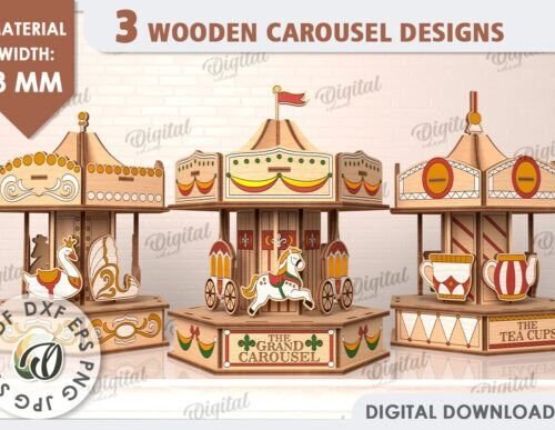 Carrusel De Madera Creativo Digital