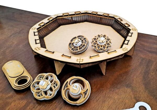 Juego De 4 Trompos Con Estadio Creativo Digital