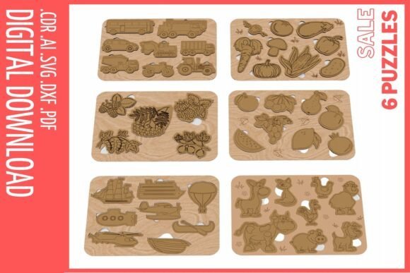 Juego De Rompecabezas 6 En 1 Creativo Digital