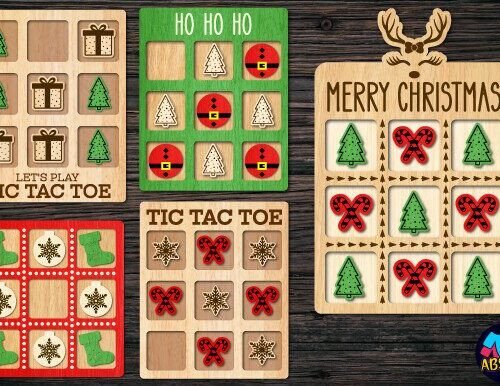 Juego De Tres En Raya Navideno Creativo Digital