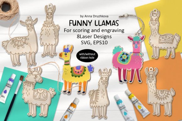 Kit Para Colorear Llama Creativo Digital