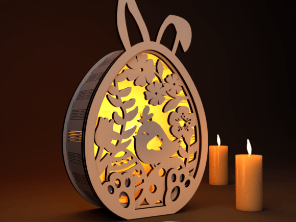 Candelabro Con Forma De Huevo De Pascua Creativo Digital