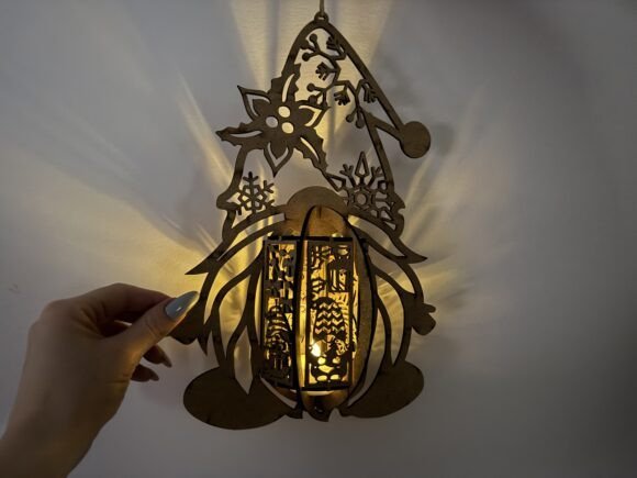 Candelabro Navideno De Gnomo Creativo Digital