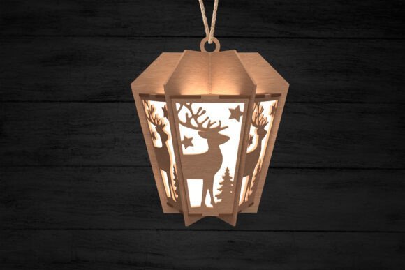 Farol De Navidad De Reno Creativo Digital