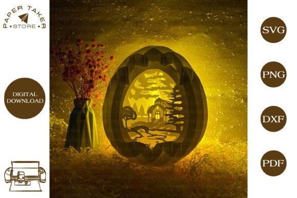 Huevo De Aldea Emergente Creativo Digital