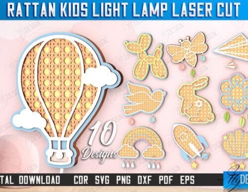 Lampara Infantil De Ratan Creativo Digital