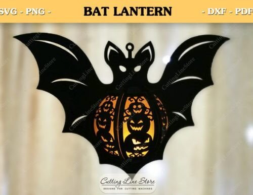 Linterna De Murcielago Colgante Para Halloween Creativo Digital