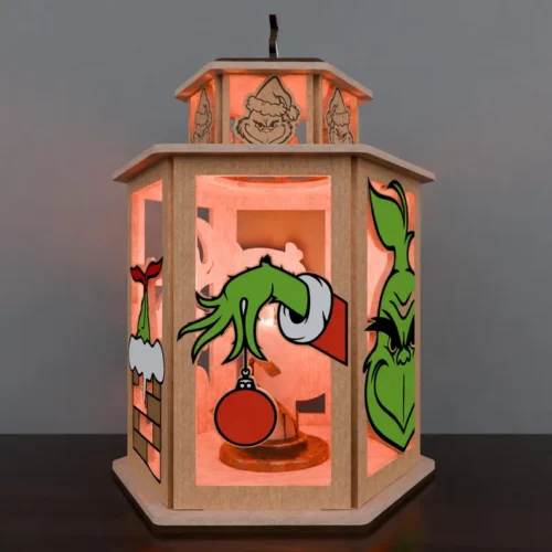 Linterna Navidena Grinch 2 Creativo Digital