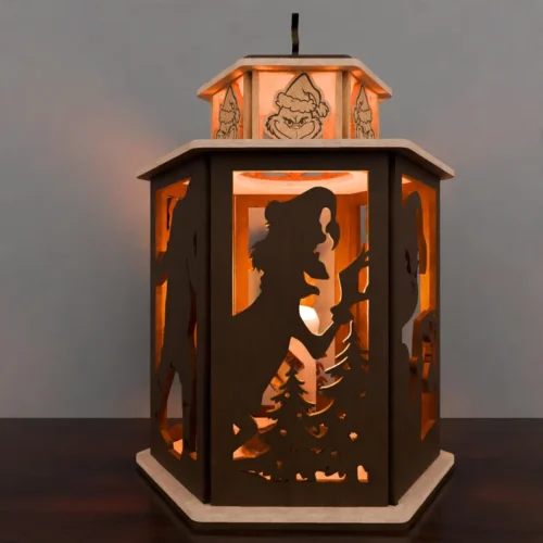 Linterna Navidena Grinch 3 Creativo Digital