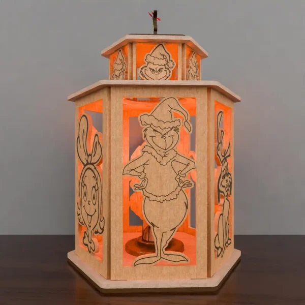 Linterna Navidena Grinch Creativo Digital