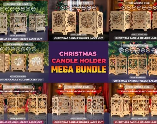 Mega Paquete De Portavelas Navidenos Creativo Digital