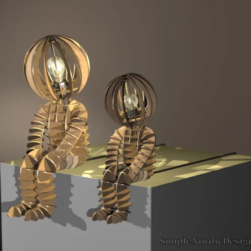 Pantalla De Lampara De Mesa De Figura Humana Creativo Digital