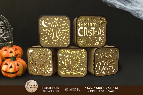 Paquete De Caja De Sombras Creativo Digital