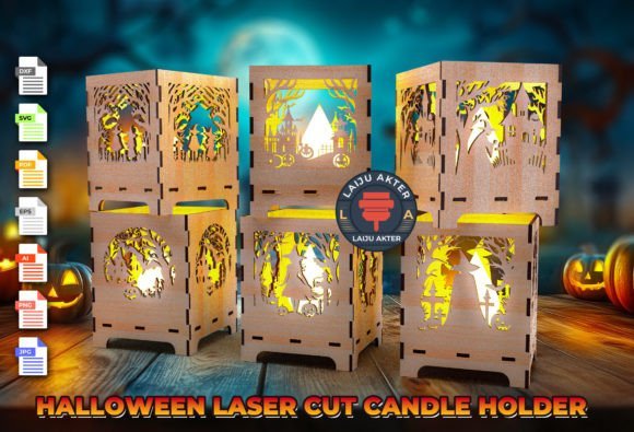 Paquete De Candelabros De Halloween 2 Creativo Digital