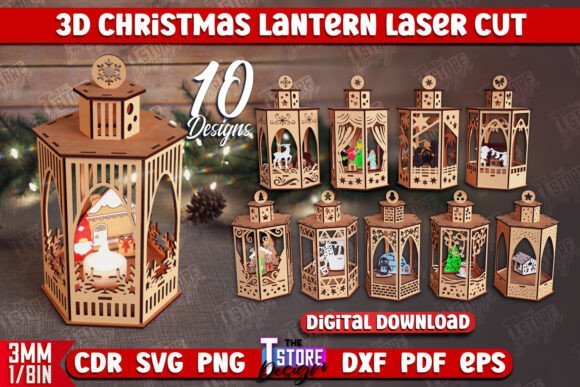 Paquete De Faroles Navidenos 5 Creativo Digital