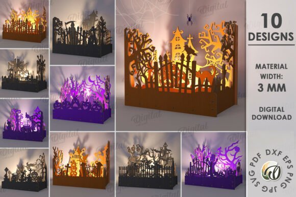 Paquete De Lamparas De Halloween Creativo Digital