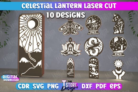 Paquete De Linternas Celestiales 2 Creativo Digital