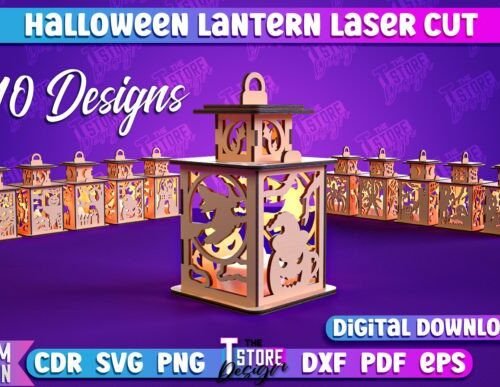 Paquete De Linternas De Halloween Creativo Digital