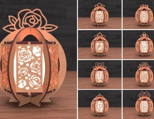 Paquete De Linternas De San Valentin 2 Creativo Digital