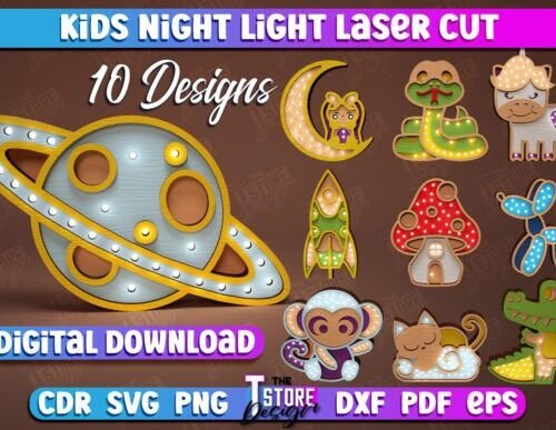 Paquete De Luz Nocturna Para Ninos Creativo Digital
