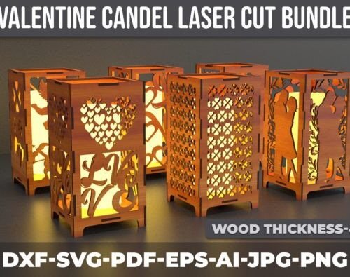 Paquete De Velas De San Valentin Creativo Digital