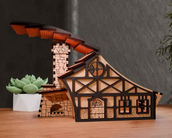 Caja De Regalo De Casa Medieval Creativo Digital