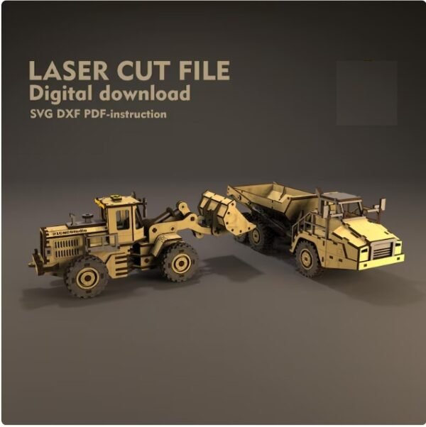 Camion Volquete Articulado Y Cargador Frontal Creativo Digital