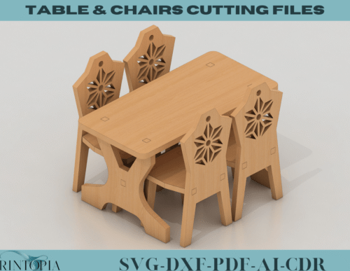 Elegante Silla De Mesa Con Diseno Creativo Digital