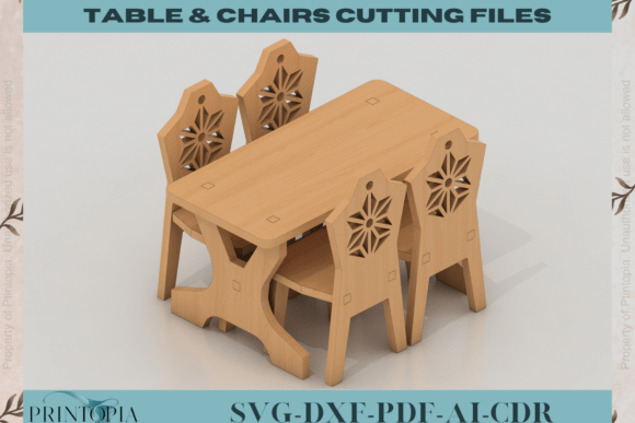 Elegante Silla De Mesa Con Diseno Creativo Digital