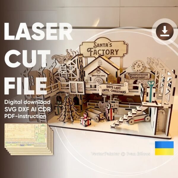 Fabrica De Papa Noel Santa Factory Creativo Digital