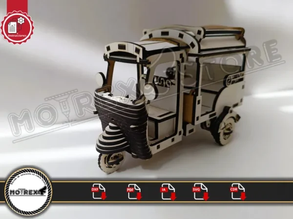 Moto Tuk Tuk 3mm Creativo Digital