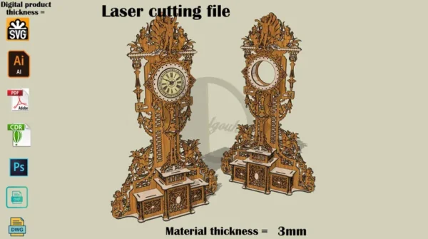 Reloj De Angulo 3mm Creativo Digital