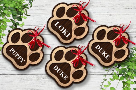 Adorno En Capas Con Huella De Pata 2 Creativo Digital