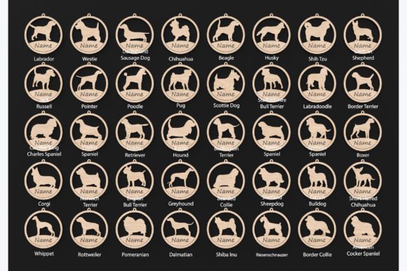 Adornos De Perro Creativo Digital